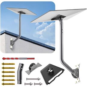 22 Inch Starlink Gen 3 Mount, Adjustable Starlink Mounting Kit Compatible with V3 Starlink Standard Dish, Starlink Long Wall/Roof Mount for Starlink
