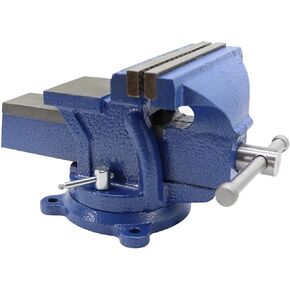6" Heavy Duty Bench Vise Cast Iron Vise with 360° Flexible Swivel Locking Base Home Work 6 Inch Swivel Bench Vice with Anvil