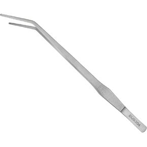 304 Stainless Steel 38CM/15 inch Extra Long Curved Aquarium Tweezers,Fish Tank Clean Aquatic Plants Aquascaping Tools,Mega Reptile Snake Lizard Feeding Tongs