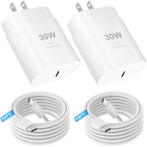 USB C for iPhone 16 Pro Max Charger Fast Charging Block,30W USB C i Phone 16 Charger Block Fast Charging with 10FT Long Type C Cord Cable for i Phone 16 Pro/Max/Plus, Pad Pro/Mini, Galaxy S24/S23Ultra