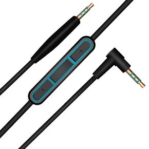 QC25 Cable 3.5mm to 2.5mm Headphon Cord, Replacement Audio Cable Cord Wire for Bose QC25 QuietComfort 25 QC35 QC35II QC45 OE2 LIVE2 Headphones with Inline Mic Remote Volume Control (Blue)