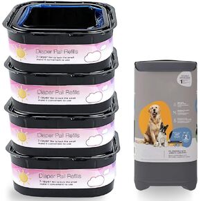 4 قطع من أكياس نفايات الحيوانات الأليفة القابلة لإعادة الملء من جامبو، 4 قطع، متوافقة مع سلة مهملات مخلفات الكلاب من جيني، أكياس نفايات الكلاب الأليفة، التخلص من نفايات الكلاب in Kuwait