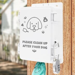 Dog Poop Bag Dispenser Waterproof Poop Bag Holder Wall Mount Poop Bags Organizer for Outdoor Yard,Porch, Lawn