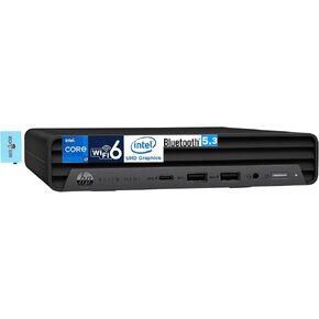 HP Elite Mini 800 G9 High Performance Mini Desktop PC (12-Core Intel i7-12700T, 64GB DDR5, 1TB PCIe SSD, WiFi 6, Bluetooth 5.3, 3 Display Port, Win 11 Pro) w/DKZ Hub USB Port Expander