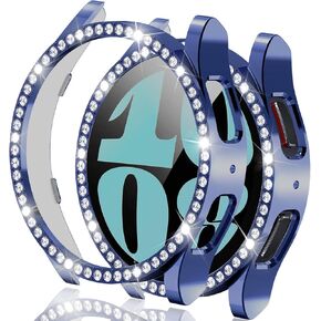 40mm Case for Samsung Galaxy Watch 6 40mm Bling Case for s6 40mm, Big Shiny Diamonds Bumper+ Premium Colorful Glitter, Stylish Bumper Shell for Samsung Watch 6 Strap Accessories 40mm, Colorful