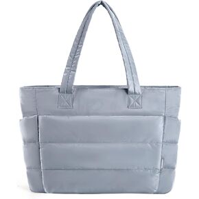 BAGSMART Tote Bag for Women, Lightweight Puffy Tote Bag for Travel, Work, Beach, Gym, Shop