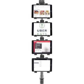 iBOLT TabDock Point of Purchase Wall Mount - with 4 Tablet Holders Perfect for Multiple delivery Applications (DoorDash, Uber eats, Postmates, etc.) Fits 7 to 10 inch Tablets