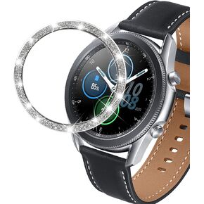 Bezel Cover Compatible with Samsung Galaxy Watch 7 Ultra (47mm), Time Scale Stainless Steel Metal Bezel Ring Adhesive Cover Anti Scratch Protector Accessory, Orange