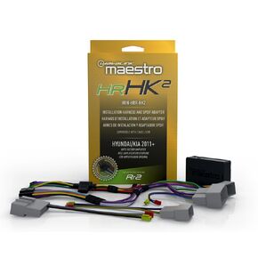 Idatalink Maestro HRN-HRR-HK2 T-Harness for Select Hyundai Kia Vehicles 2010-18, replace the factory radio while retaining steering wheel controls & use of factory amplifier (ADS-MRR2 module required)