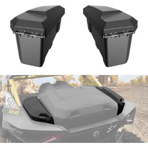 Rear Side Cargo Storage Boxes for 2024 Can-Am Maverick R, 13.5L LinQ Bed Side Removable Storage Bin for Can Am Maverick R X XRS 2024 2025 Accessories, Replace #715007372, 2 PCS