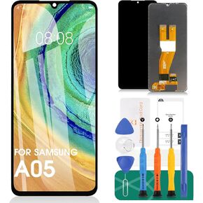 for Samsung Galaxy A05 Screen Replacement for Samsung Galaxy A05 Touch Display Screen Digitizer Full Assembly Black SM-A055F SM-A055F/DS SM-A055M SM-A055M/DS