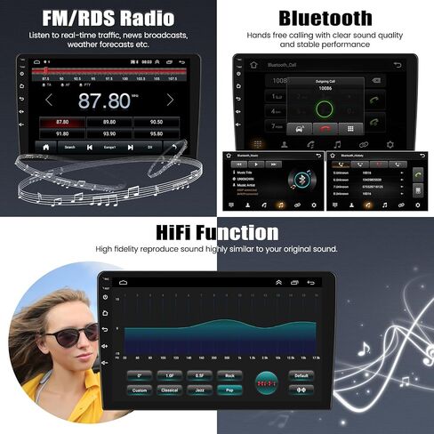 [2+64G] ستيريو سيارة AMprime Android 13 لسيارة Lexus RX 350 RX350 RX450h MK3 2010-2015 مع Carplay اللاسلكي وAndroid Auto، راديو سيارة بشاشة لمس 9 بوصة مع بلوتوث FM/RDS HiFi EQ WiFi GPS+كاميرا احتياطية in Saudi Arabia