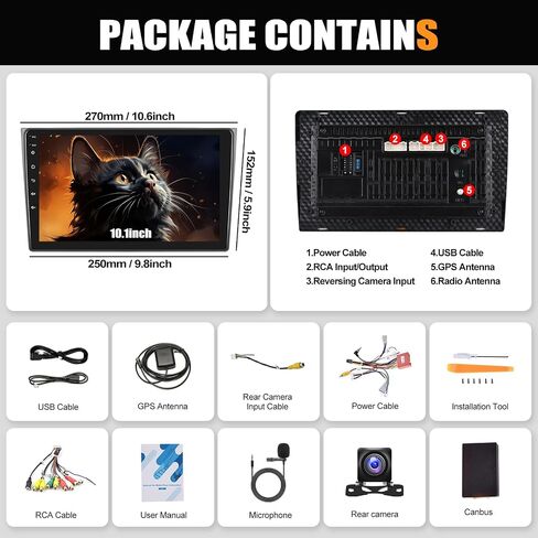 ستيريو سيارة 2G+32G لسيارة Mazda CX9 2007-2015 Android 13 راديو مع Carplay لاسلكي Android Auto 10.1 بوصة شاشة تعمل باللمس راديو سيارة بلوتوث مع نظام ملاحة GPS WiFi FM RDS وحدة رئيسية مع كاميرا احتياطية in Saudi Arabia