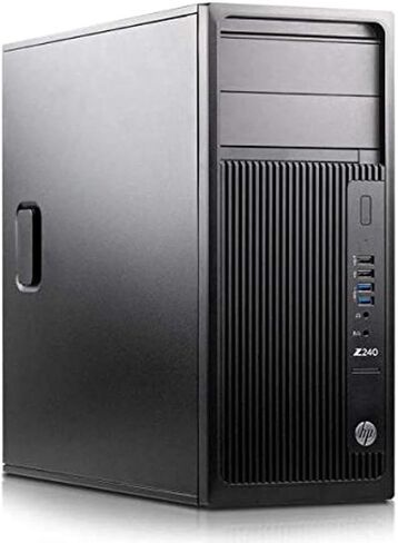 كمبيوتر مكتبي HP Z240 Tower Workstation، Intel Core i7-7700، 32 جيجا DDR4 RAM 512 جيجا SSD، 2 DisplayPort، WiFi، بلوتوث، لوحة مفاتيح وماوس، Windows 11 Pro (متجدد) in Saudi Arabia