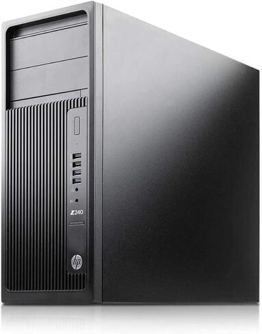 كمبيوتر مكتبي HP Z240 Tower Workstation، Intel Core i7-7700، 32 جيجا DDR4 RAM 512 جيجا SSD، 2 DisplayPort، WiFi، بلوتوث، لوحة مفاتيح وماوس، Windows 11 Pro (متجدد) in Saudi Arabia