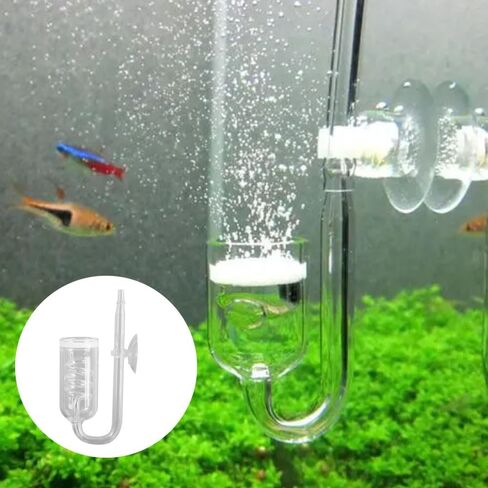 Vctitil CO2 الناشر CO2 رذاذ الناشر مع مشبك كأس الشفط لحوض السمك النباتات الحية مضخة الهواء الملحقات in Kuwait