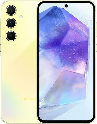 Samsung Galaxy A55 5G A556E 128GB ثنائي شريحة الاتصال GSM هاتف ذكي يعمل بنظام Android (البديل اللاتيني / LTE متوافق مع الولايات المتحدة) - ليموني رائع in Saudi Arabia