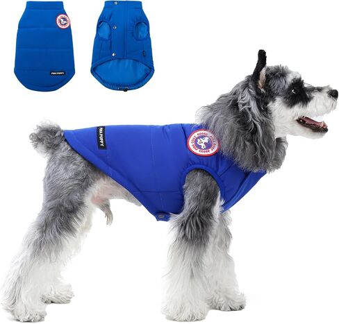 PINA Dog Winter Coat, Dog Winter Jacket with Buttons and Zipper, Dog Winter Vest Windproof and Warm, Suitable for Small to Large Dogs, Black, XXL in Kuwait