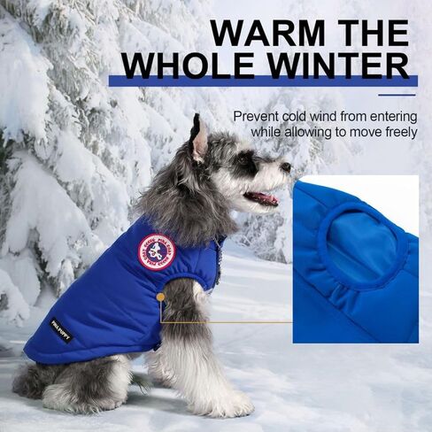 PINA Dog Winter Coat, Dog Winter Jacket with Buttons and Zipper, Dog Winter Vest Windproof and Warm, Suitable for Small to Large Dogs, Black, XXL in Kuwait