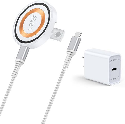 شاحن Samsung S24 FE اللاسلكي لجهاز Galaxy S24 S23 S22 S21 S20 Ultra Z Fold Flip 6 5، Pixel 9 8 7 6 Pro، لوحة شحن لاسلكية مغناطيسية سريعة 15 وات وكتلة USB C 20 وات لهاتف iPhone 16 15 14 13 Pro Max Plus in Kuwait