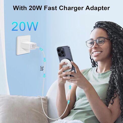 شاحن Samsung S24 FE اللاسلكي لجهاز Galaxy S24 S23 S22 S21 S20 Ultra Z Fold Flip 6 5، Pixel 9 8 7 6 Pro، لوحة شحن لاسلكية مغناطيسية سريعة 15 وات وكتلة USB C 20 وات لهاتف iPhone 16 15 14 13 Pro Max Plus in Kuwait