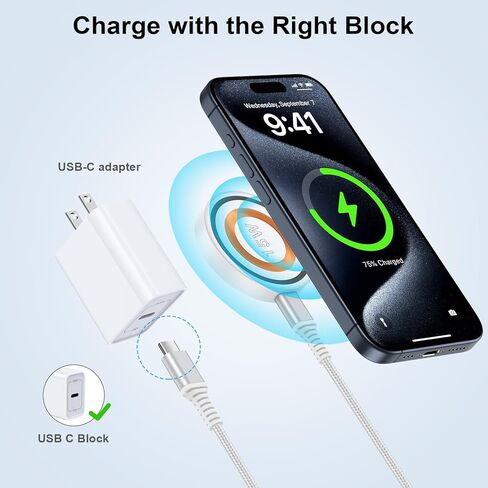 شاحن Samsung S24 FE اللاسلكي لجهاز Galaxy S24 S23 S22 S21 S20 Ultra Z Fold Flip 6 5، Pixel 9 8 7 6 Pro، لوحة شحن لاسلكية مغناطيسية سريعة 15 وات وكتلة USB C 20 وات لهاتف iPhone 16 15 14 13 Pro Max Plus in Kuwait