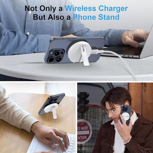 شاحن Samsung S24 FE اللاسلكي لجهاز Galaxy S24 S23 S22 S21 S20 Ultra Z Fold Flip 6 5، Pixel 9 8 7 6 Pro، لوحة شحن لاسلكية مغناطيسية سريعة 15 وات وكتلة USB C 20 وات لهاتف iPhone 16 15 14 13 Pro Max Plus in Kuwait