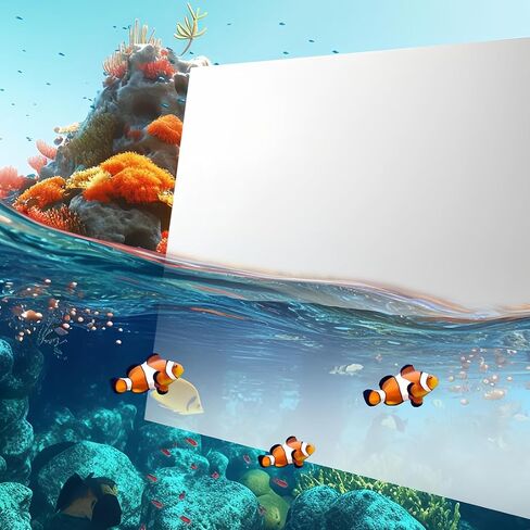 kingsea Aquarium Background, 39"x17" Blue Aquarium Background Static Cling, Aquarium Wallpaper for Aquarium Decoration and Fish Coloring in Kuwait