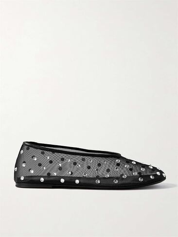 MICIFA Mesh Ballet Flats for Women Crystal Rhinestone Flat Shoes Round Toe Sparkly Ballerina Shoes Low Heel Glitter Casual Wedding Dress Mary Jane Flats Size 8 Apricot in Saudi Arabia