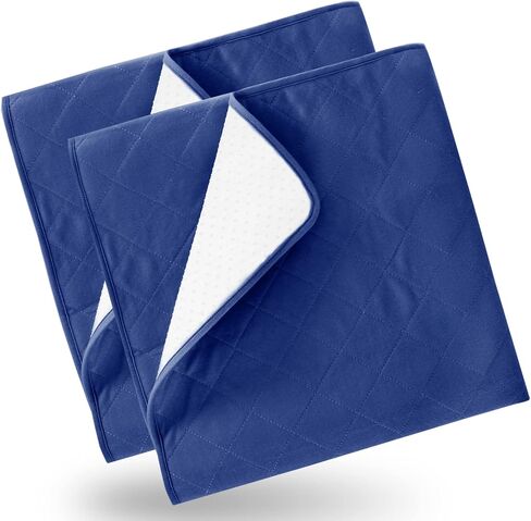 Bed Pads for Incontinence Washable Large (34" × 52"), Reusable Waterproof Bed Underpads Chuck Pads with Non-Slip Back for Elderly, Kids, Women or Pets, Navy in Saudi Arabia