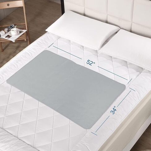 Bed Pads for Incontinence Washable Large (34" × 52"), Reusable Waterproof Bed Underpads Chuck Pads with Non-Slip Back for Elderly, Kids, Women or Pets, Navy in Saudi Arabia