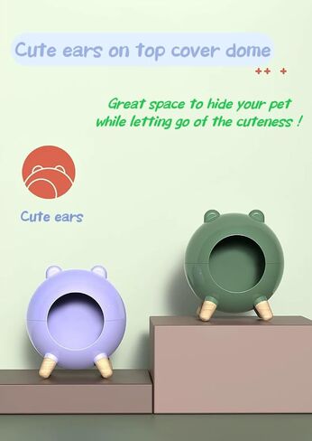 TUTU&LELE Hamster Hideout, Tiny House Hideout and Habitat, Space Elf Hiding Nest, Durable Hamster Bed with Round Thick Plush Pads, for Mice, Gerbils,Hamsters to Play, Sleep and Rest (Purple) in Saudi Arabia