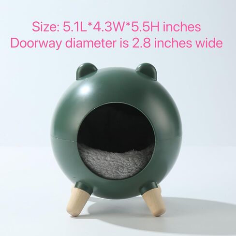 TUTU&LELE Hamster Hideout, Tiny House Hideout and Habitat, Space Elf Hiding Nest, Durable Hamster Bed with Round Thick Plush Pads, for Mice, Gerbils,Hamsters to Play, Sleep and Rest (Purple) in Saudi Arabia