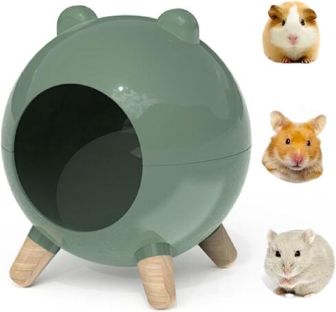 TUTU&LELE Hamster Hideout, Tiny House Hideout and Habitat, Space Elf Hiding Nest, Durable Hamster Bed with Round Thick Plush Pads, for Mice, Gerbils,Hamsters to Play, Sleep and Rest (Purple) in Saudi Arabia