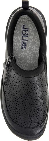 JBU Women's Avery Wide Comfort Casual Side Zipper Dress Shoe, Brown, 10 in Saudi Arabia
