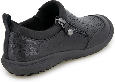 JBU Women's Avery Wide Comfort Casual Side Zipper Dress Shoe, Brown, 10 in Saudi Arabia