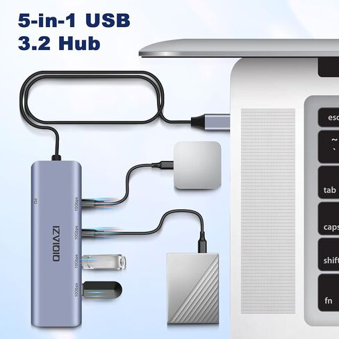 10Gbps USB 3.2 Hub, 4-Port USB A Hub with 3.3ft Extended Long Cable, USB 3.2 Gen 2 Splitter USB Expander for MacBook Pro, iMac, iPad Pro and More in Saudi Arabia