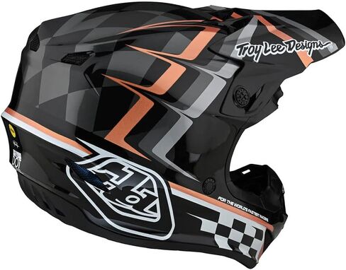 Troy Lee Designs SE4 Polyacrylite Mono Adult Motocross Helmet W/MIPS - وجه كامل للطرق الوعرة للدراجات النارية والدراجات الترابية ATV Powersports خوذة سباق رياضية مزدوجة - للرجال والنساء للجنسين (أسود، MD) in Saudi Arabia