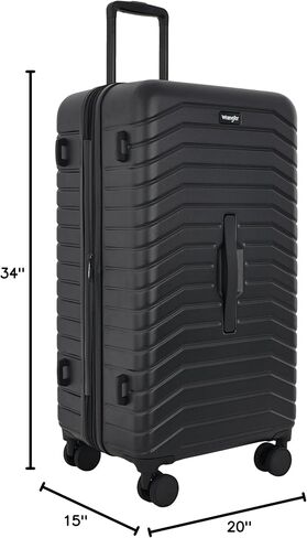 Wrangler Trunk Spinner Set, Black, 2 Luggage & 2 Packing Cubes in Kuwait