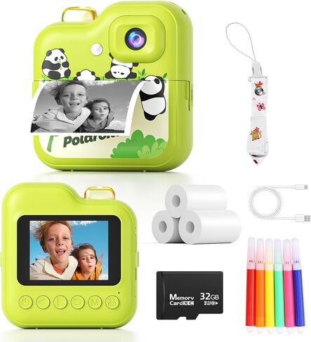 Instant Print Camera for Kids, 1080P HD Kids Camera with Instant Pictures,Christmas Birthday Gifts for Girls Age 3-12,Toddler Camera Instant Printing Toy for 4 5 6 7 8 9 10 11 Year Old Girls Boys in Saudi Arabia
