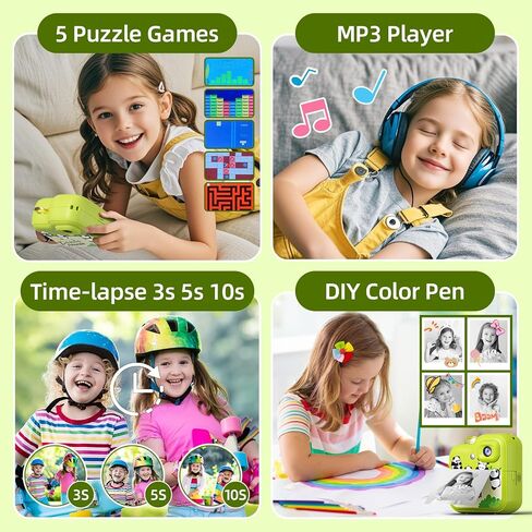 Instant Print Camera for Kids, 1080P HD Kids Camera with Instant Pictures,Christmas Birthday Gifts for Girls Age 3-12,Toddler Camera Instant Printing Toy for 4 5 6 7 8 9 10 11 Year Old Girls Boys in Saudi Arabia