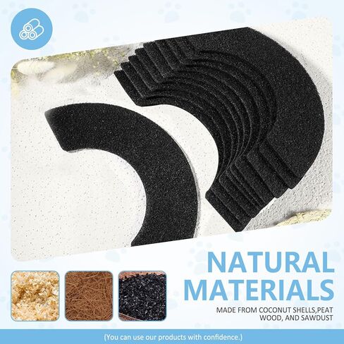 10 قطع من مرشحات الكربون لروبوت صندوق الفضلات الأوتوماتيكي 4، ملحقات منظفة وتحكم في الرائحة - مرشحات كربون متينة وفعالة لأتمتة صندوق الفضلات in Kuwait