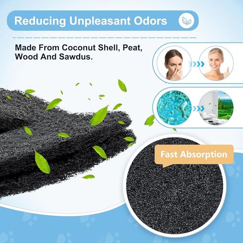 10 قطع من مرشحات الكربون لروبوت صندوق الفضلات الأوتوماتيكي 4، ملحقات منظفة وتحكم في الرائحة - مرشحات كربون متينة وفعالة لأتمتة صندوق الفضلات in Kuwait