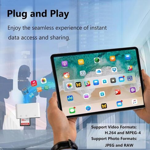 قارئ بطاقة SD USB C 3 في 1 محول قارئ بطاقات كاميرا USB من النوع C مع SD Micro SD USB 3 منافذ لهاتف iPhone 15/iPad/Mac/الكمبيوتر المحمول، ومحول بطاقة ذاكرة USB-C/Type C لأجهزة iMac وiPad Pro Air Mini وMacBook برو in Kuwait