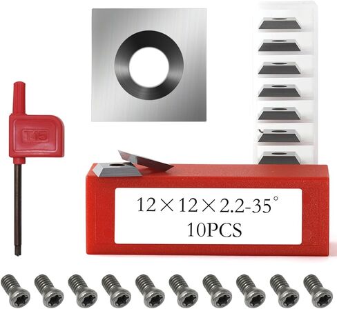 14mm Square Carbide Inserts Cutters Indexable Inserts 4 Edges 14 x 14 x 2mm for Woodworking Spiral Helical Planer Head Wood Planer Bit DIY Wood Lathe Turning Tools 10pcs in Kuwait