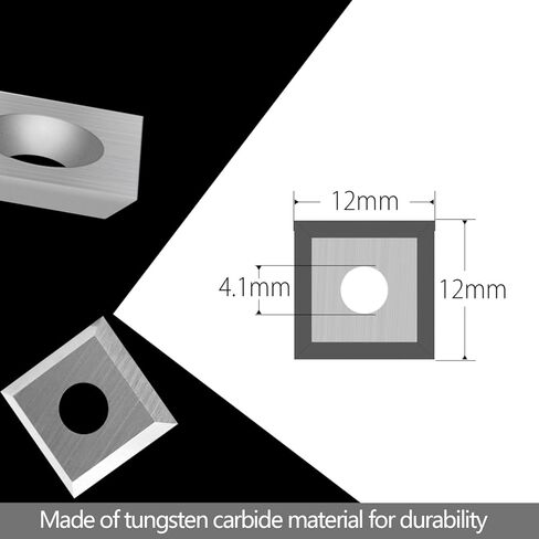 14mm Square Carbide Inserts Cutters Indexable Inserts 4 Edges 14 x 14 x 2mm for Woodworking Spiral Helical Planer Head Wood Planer Bit DIY Wood Lathe Turning Tools 10pcs in Kuwait