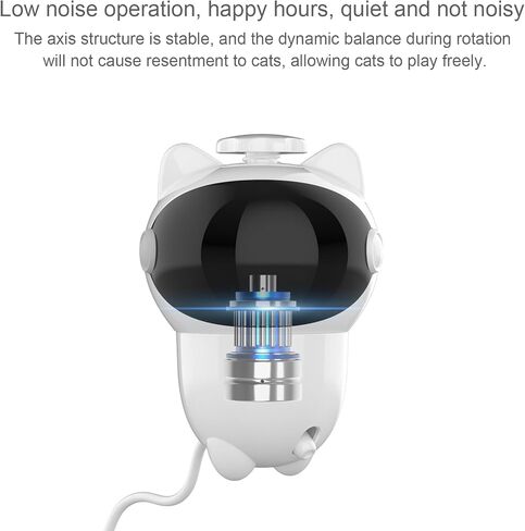 AOZBZ Cat Toys, Clip-on Interactive Cat Toy with Spinning Feathers Rechargeable Robotic Cat Interactive Toy for Indoor Cats, Kittens, Dogs in Saudi Arabia