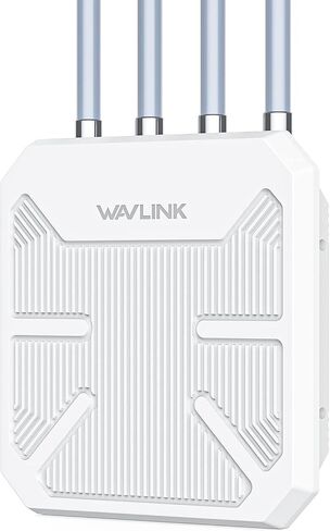 WAVLINK Outdoor AX1800 WiFi 6 Mesh Router, Dual Band 2.4G+5G Outdoor Long Range WiFi Extender with PoE, IP67 Waterproof, 4x8dBi High-gain Antennas WiFi Signal Booster, Capacity for 256 Devices in Saudi Arabia