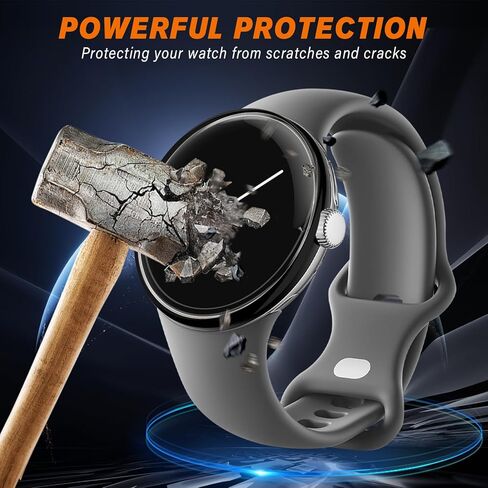 4 عبوات من واقي شاشة الساعة لساعة Google Pixel 3 مقاس 45 مم، فيلم PMMA (ليس زجاجًا مقسى) رفيع للغاية وعالي الدقة وحساسية عالية وتغطية كاملة مضادة للخدش in Kuwait