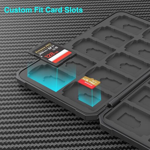 SD Card Holder Memory Card Case for SD SDHC SDXC TF Card, SD Cards Storage Organizer for 20 SD Cards and 20 Micro SD Cards. (Red) in Kuwait